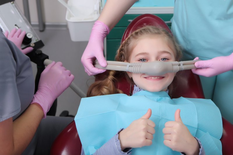 Younger patient getting sedation dentistry